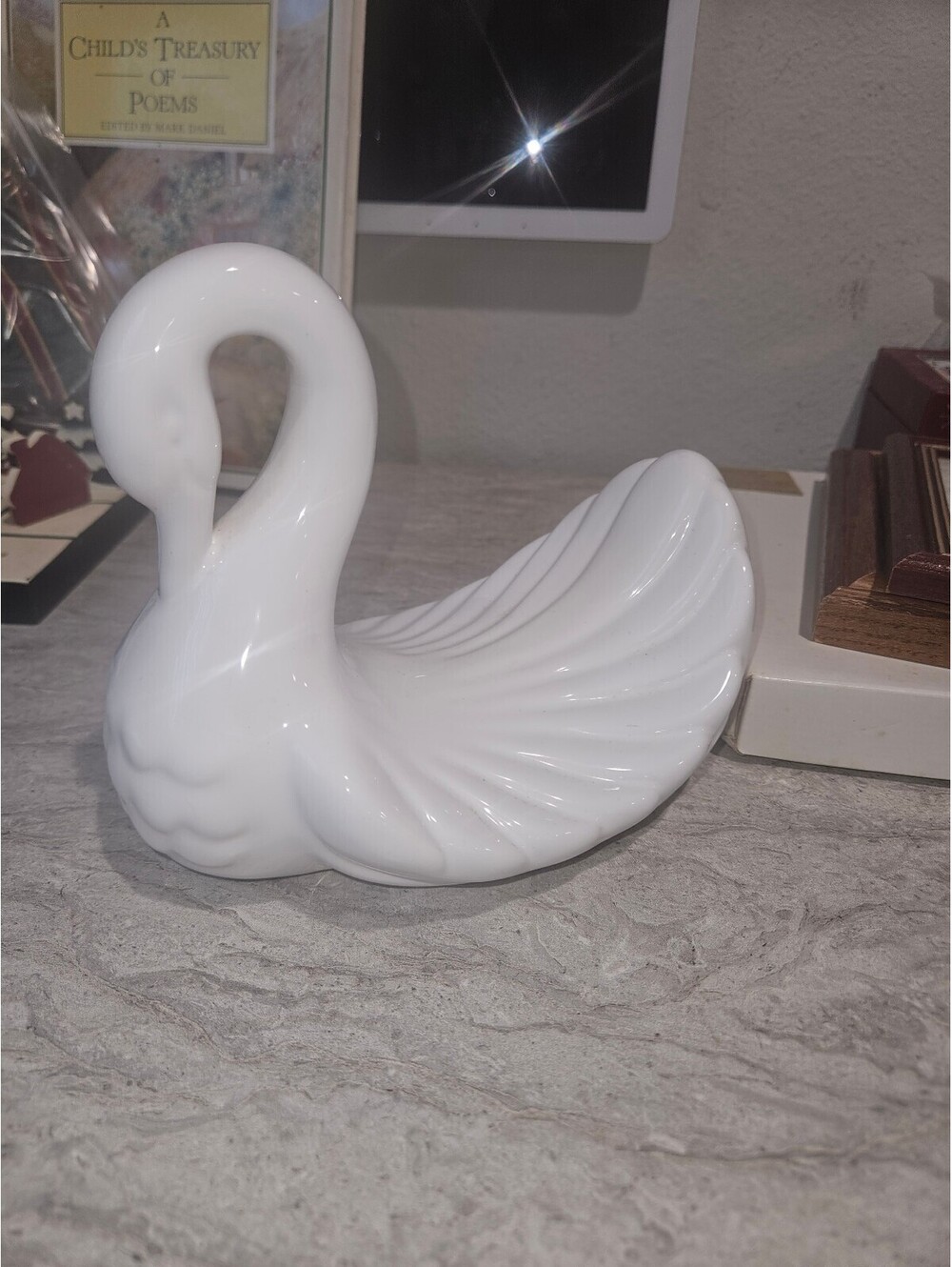 Vintage swan soap dish or figure